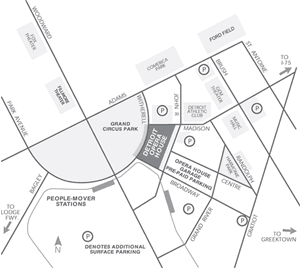 Detroit Opera House Map
