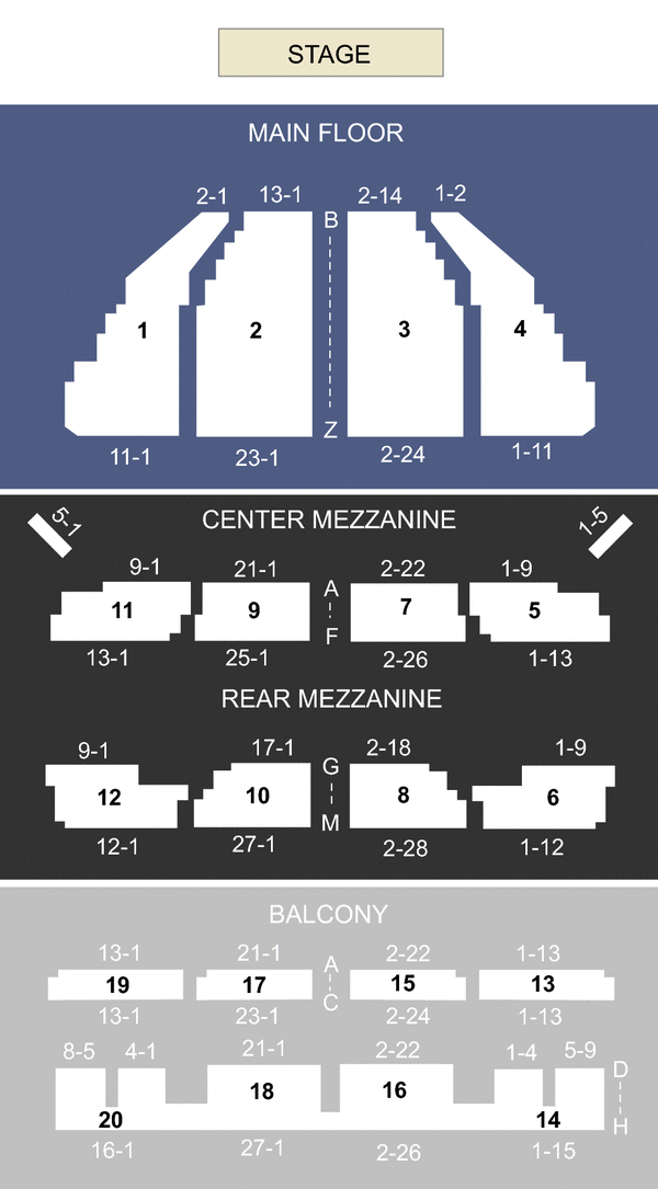 Music Hall Center Seating Chart