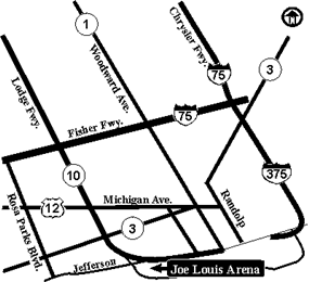 Joe Louis Arena Map